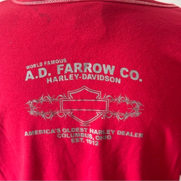 Women’s Harley-Davidson Long Sleeve Red Top – Size 2X - Picture 5 of 7